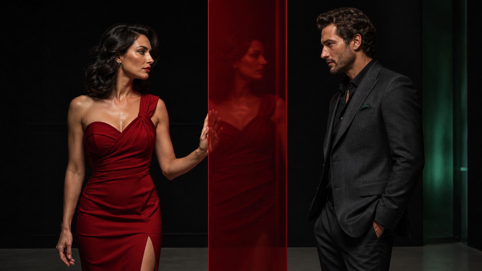 Elegant woman in a moment of desire without shame